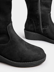 Yours Curve Black Extra Wide Fit Slouch Knee Boots - Image 5 of 5