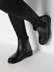 Yours Curve Black Extra Wide Fit Extra Wide Fit Wedge Chelsea Boots - Image 1 of 5