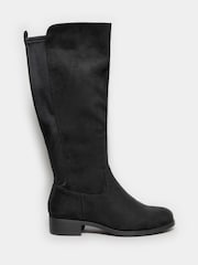 Yours Curve Black Extra Wide Fit Extra Wide Fit Stretch Knee High Boots - Image 2 of 4