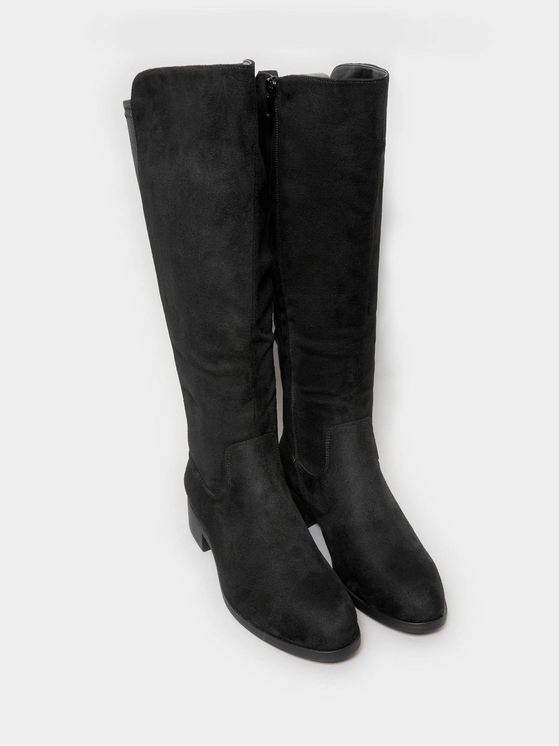Slim fit black knee high boots new arrivals