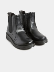 Yours Curve Black Wide Fit Extra Wide Fit Wedge Chelsea Boots - Image 4 of 5