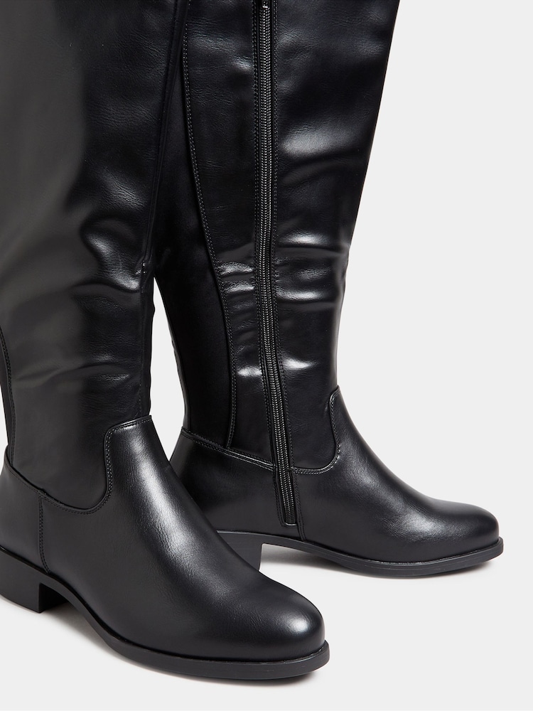 Yours Curve Kniehohe Stiefel in extraweiter Passform - Bild 2 von 5 Yours Curve Kniehohe Stiefel in extraweiter Passform - Bild 2 von 5