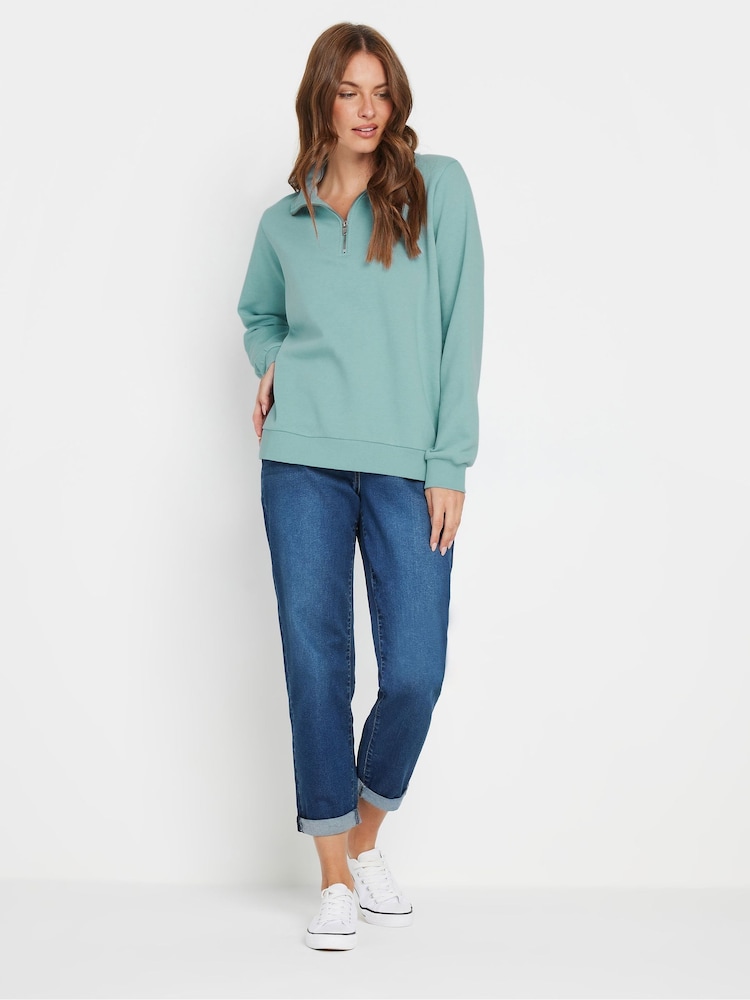 M&Co Blue Half Zip Sweatshirt - Image 2 of 5