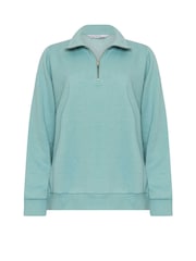 M&Co Blue Half Zip Sweatshirt - Image 5 of 5