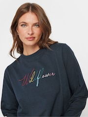 M&Co Blue Wildflower Sweatshirt - Image 4 of 4