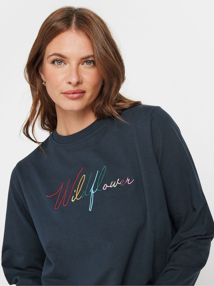 M&Co Blue Wildflower Sweatshirt - Image 4 of 4