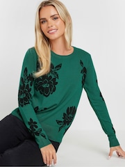 M&Co Green Petite Crewneck Sweatshirt - Image 4 of 5