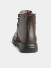 Yours Curve Brown Extra Wide Fit Extra Wide Fit Wedge Chelsea Boots - Image 3 of 8