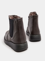 Yours Curve Brown Extra Wide Fit Extra Wide Fit Wedge Chelsea Boots - Image 5 of 8
