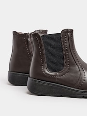 Yours Curve Brown Extra Wide Fit Extra Wide Fit Wedge Chelsea Boots - Image 7 of 8