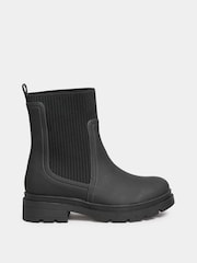 Yours Curve Black Extra Wide Fit Extra Wide Fit Sock Chelsea Boots - Image 2 of 4
