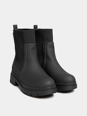 Yours Curve Black Extra Wide Fit Extra Wide Fit Sock Chelsea Boots - Image 3 of 4