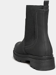 Yours Curve Black Extra Wide Fit Extra Wide Fit Sock Chelsea Boots - Image 4 of 4