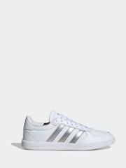 adidas White/Silver Breaknet Sleek Trainers - Image 1 of 9