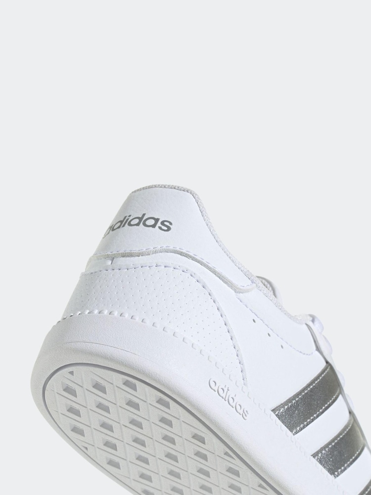adidas White/Silver Breaknet Sleek Trainers - Image 9 of 9