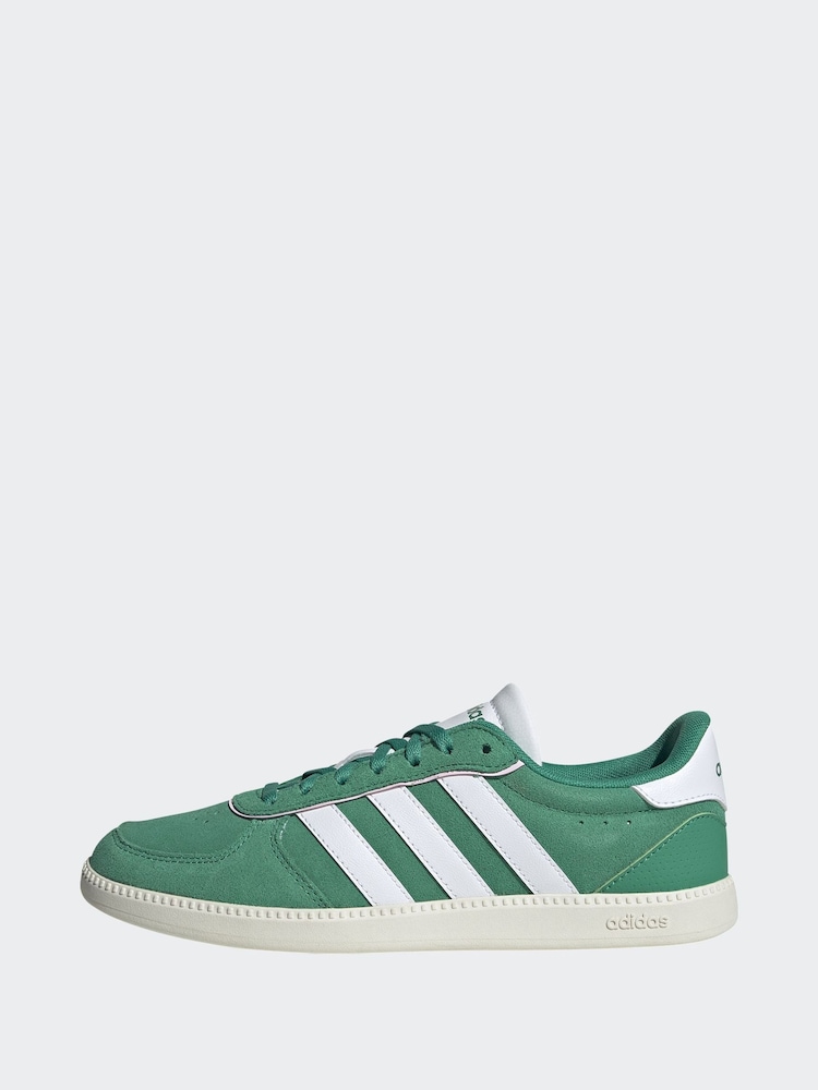adidas Green/White Breaknet Sleek Trainers - Image 2 of 9