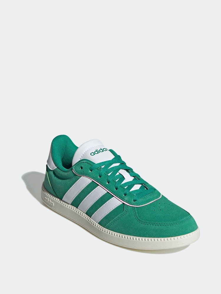 adidas Green/White Breaknet Sleek Trainers - Image 3 of 9