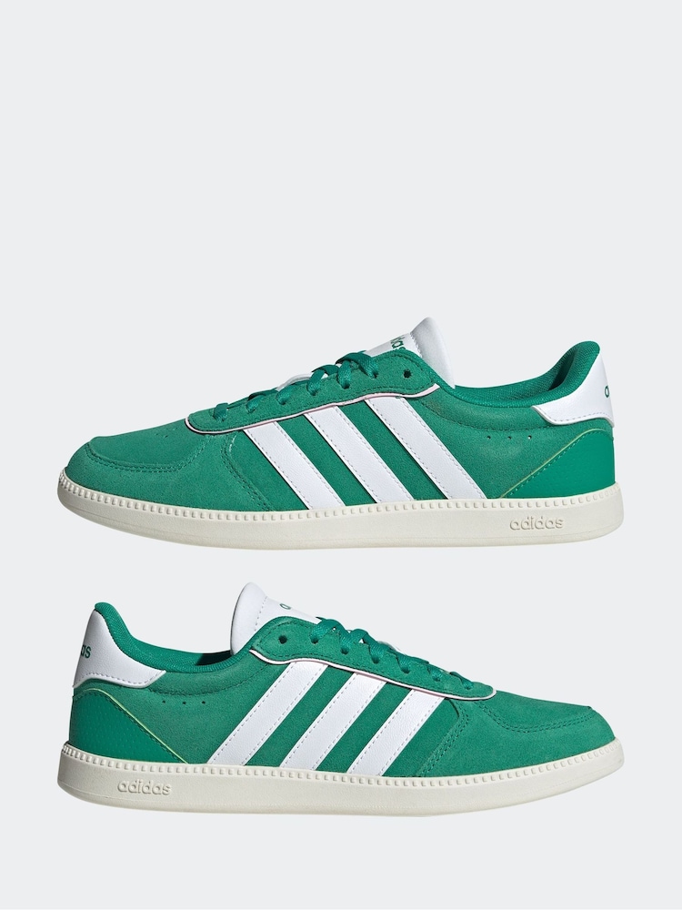 adidas Green/White Breaknet Sleek Trainers - Image 5 of 9