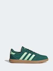 adidas Dark Green/White Breaknet Sleek Trainers - Image 1 of 9