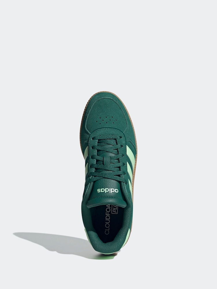 adidas Dark Green/White Breaknet Sleek Trainers - Image 6 of 9