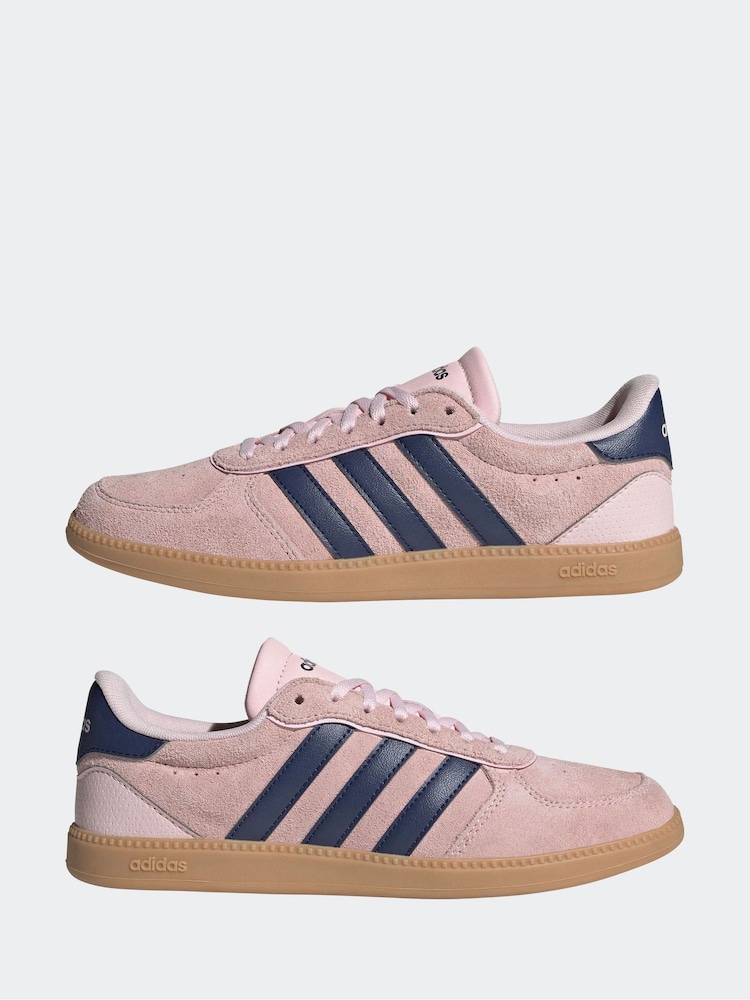 adidas Pink/Navy Breaknet Sleek Trainers - Image 5 of 9