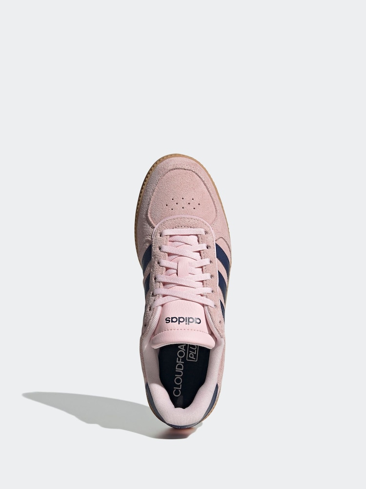 adidas Pink/Navy Breaknet Sleek Trainers - Image 6 of 9