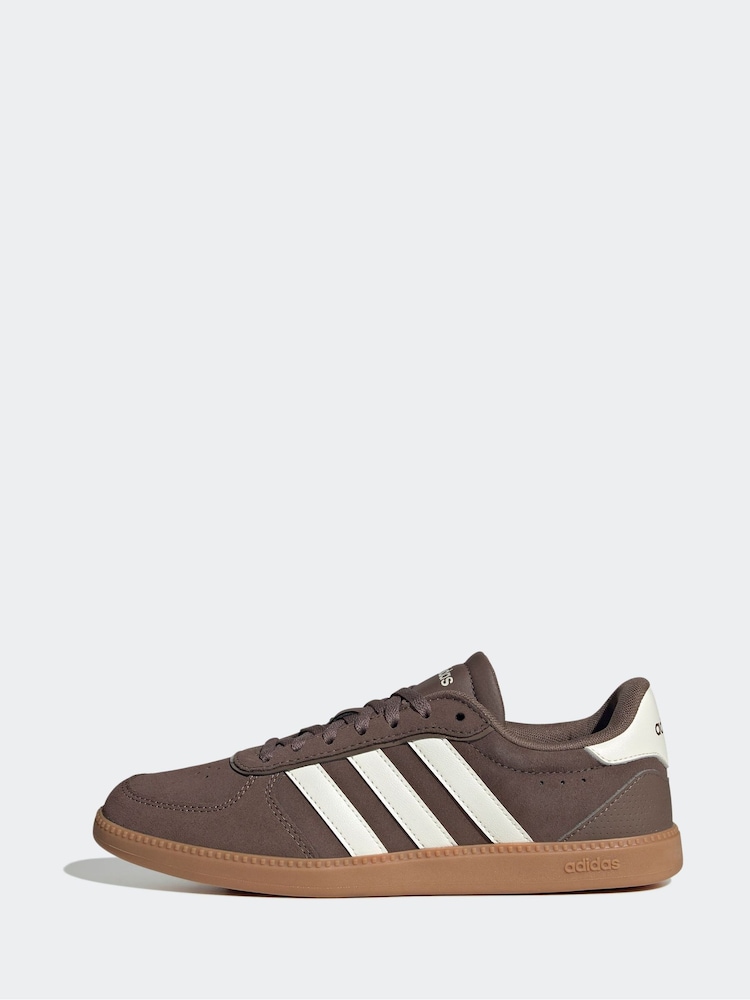 adidas Brown/White Breaknet Sleek Trainers - Image 2 of 9