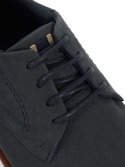 Dune London Blue Wide Fit Beko Wedge Gibson Shoes - Image 6 of 6