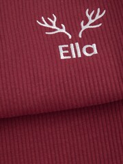 Personalised Christmas Girls Antler Pyjamas by Stitch Style - Image 2 of 6