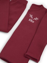 Personalised Christmas Girls Antler Pyjamas by Stitch Style - Image 3 of 6