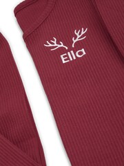 Personalised Christmas Girls Antler Pyjamas by Stitch Style - Image 4 of 6