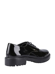 Hush Puppies Black Aubrey Lace Up Patent Senior School Shoes - Image 3 of 4
