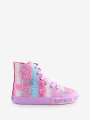Lelli Kelly Pink Penelope Hearts Hi Top Trainers - Image 1 of 1