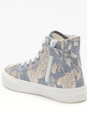 Lelli Kelly Blue Zoe Flowers Hi Top Trainers - Image 4 of 4