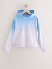 Blue Ombre Graphic Sweatshirt Hoodie - Image 1 of 3
