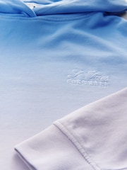 Blue Ombre Graphic Sweatshirt Hoodie - Image 3 of 3