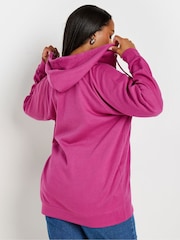 Yours Curve Pink Raglan Zip Through Jacket - Image 3 of 4