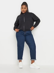 Yours Curve Blue Boyfriend Jeans - Image 2 of 4