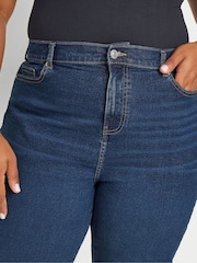 Yours Curve Blue Boyfriend Jeans - Image 4 of 4
