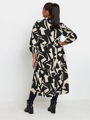 Yours Curve Black 3/4 Sleeve Shirt Dress - Image 3 of 6