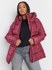Yours Curve Red Boxy Short Coat - Image 1 of 5