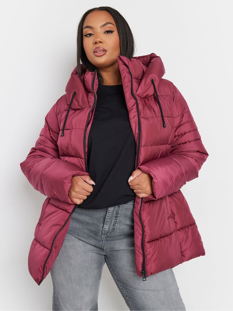 Yours Curve Red Boxy Short Coat - Image 1 of 5