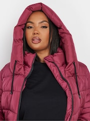 Yours Curve Red Boxy Short Coat - Image 4 of 5