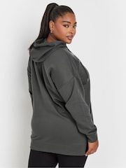 Yours Curve Grey Overhead Hoodie - Image 3 of 5