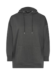 Yours Curve Grey Overhead Hoodie - Image 5 of 5
