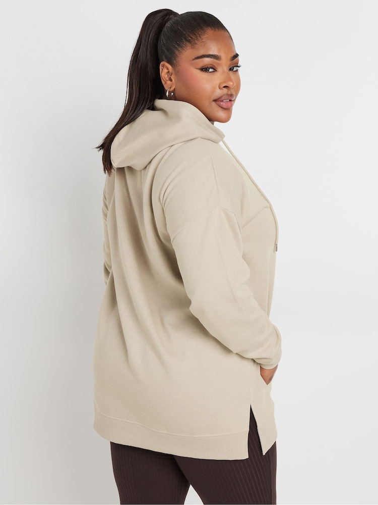 Yours Curve Cream Overhead Hoodie - Image 3 of 5