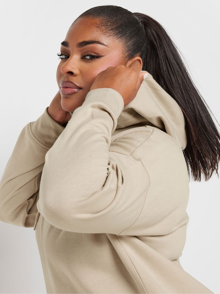 Yours Curve Cream Overhead Hoodie - Image 4 of 5