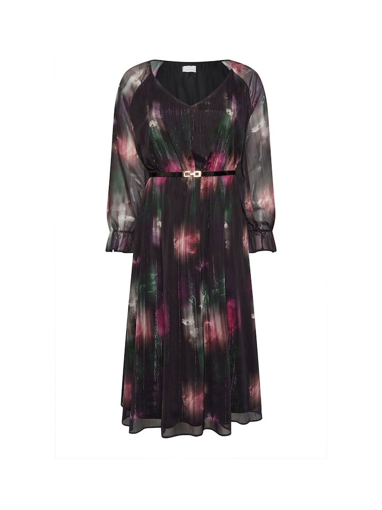 Vestido de efecto metalizado y cinturón de PU London de Yours Curve - Imagen 6 de 6 Vestido de efecto metalizado y cinturón de PU London de Yours Curve - Imagen 6 de 6
