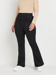 Yours Curve Black Flare Jeggings - Image 1 of 4