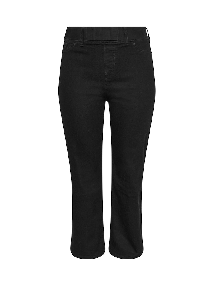 Yours Curve Black Wide Leg Jeggings - Image 5 of 5